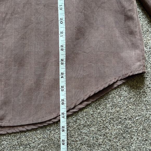 Vintage Anna Button Up Blouse Shirt Top Womens XL Checkered Pattern 90s Workwear - Picture 12 of 16